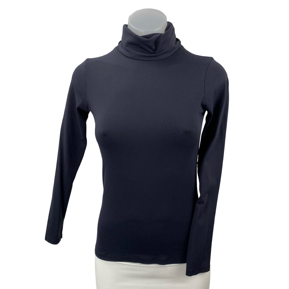 Zara Women's Black Long Sleeve Turtleneck Knit Base Layer Sweater Top Size S